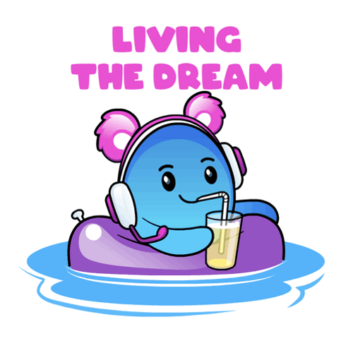 Living The Dream Floating In Pool GIF