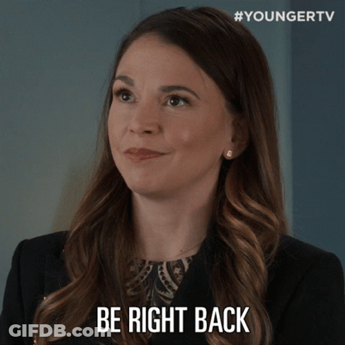 Liza Miller Cute Saying Be Right Back GIF