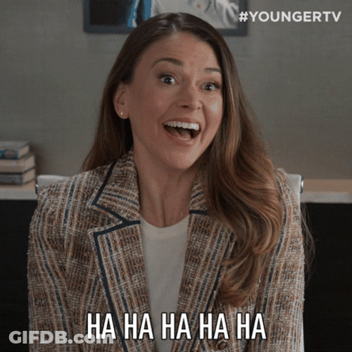 Liza Miller Fake Laugh GIF