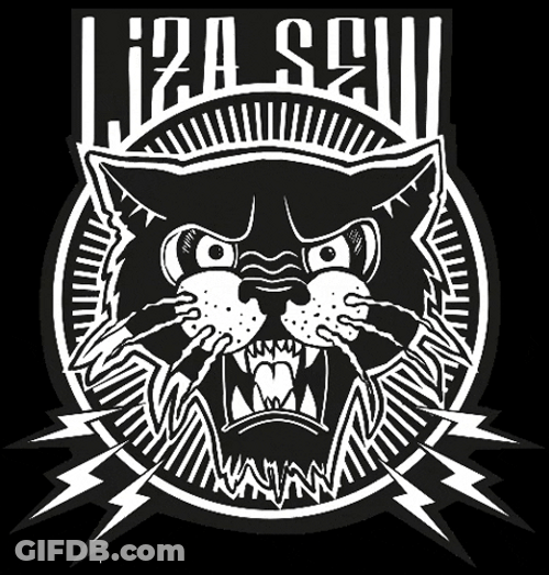 Liza Sew Panther Logo GIF