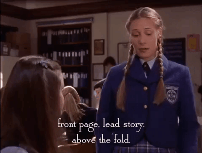Liza Weil Front Page Lead Story Above Folded GIF