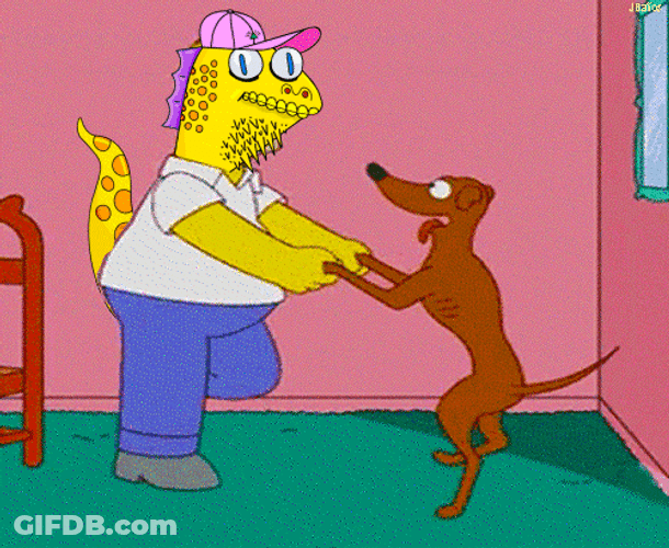 Lizard Dancing With A Dog GIF