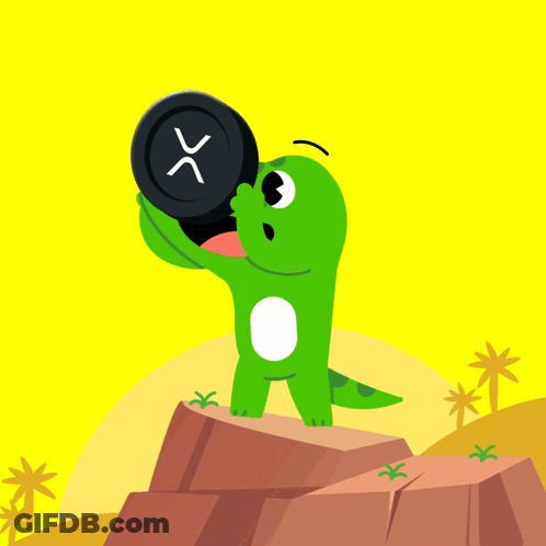 Lizard Holding Coin With X GIF