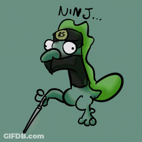 Lizard Holding Knife Aaa Aa Aa Aa GIF