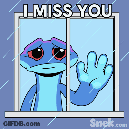 Lizard Looking Out Window Saying I Miss You GIF
