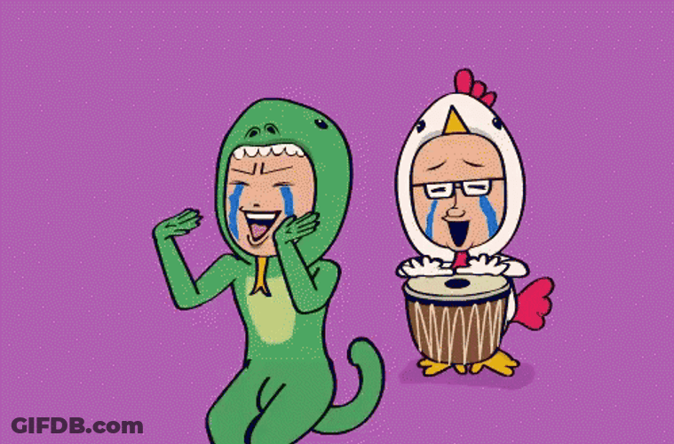 Lizard Man Dancing To Beat Of The Drum GIF