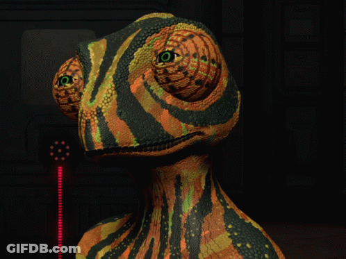 Lizard Pointing Upwards GIF