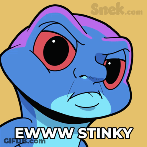 Lizard Saying Ewww Stinky GIF