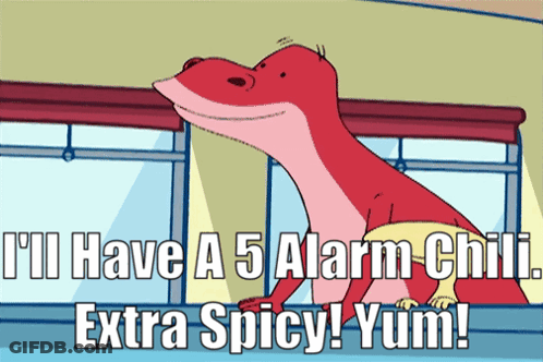 Lizard Saying I'll Have Spicy Chili GIF