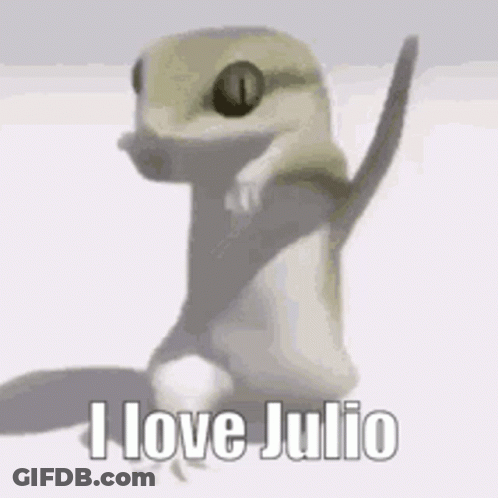 Lizard Saying I Love Julio GIF