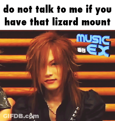 Lizard With Do Not Talk To Me If You Have That Lizard Mount Music Ex GIF