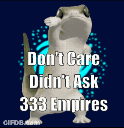 Lizard With Don't Care Didn't Ask Text GIF