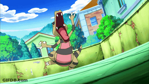 Lizard With Mouth Wide Open GIF