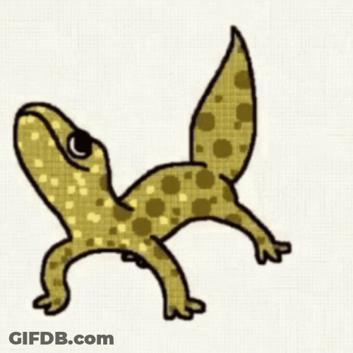 Lizard With Polka Dots Dancing GIF