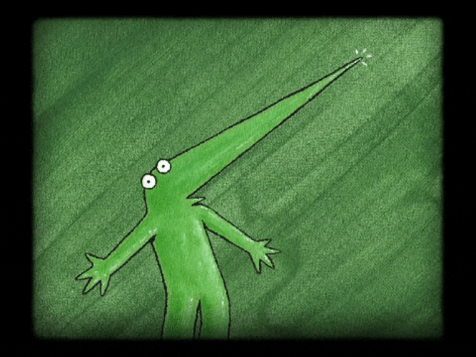 Lizard With Sharp Beak Animation GIF