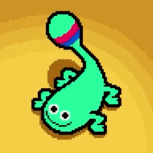 Lizard With Striped Tail Happily Dancing GIF