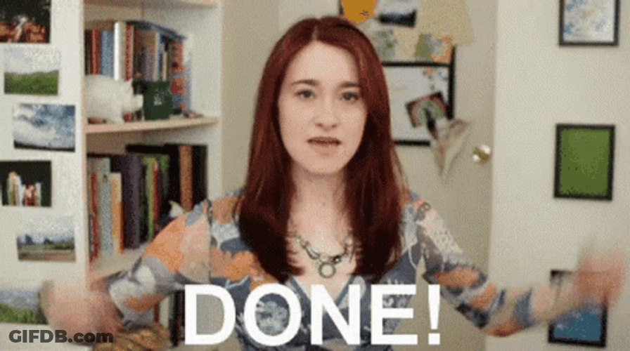 Lizzie Bennet All Done GIF