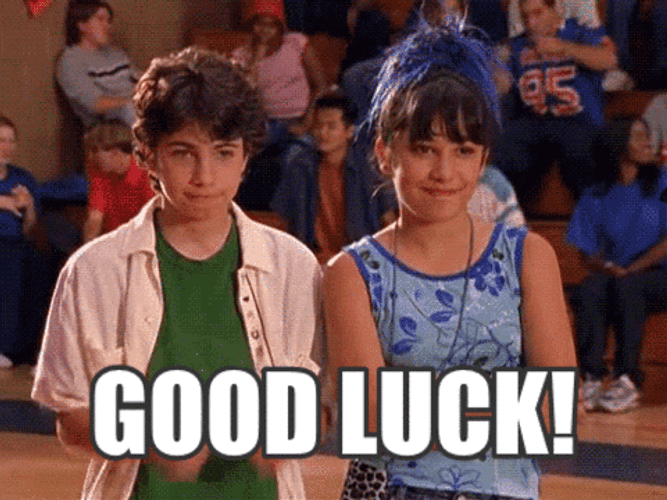 Lizzie Mcguiere Good Luck Meme GIF