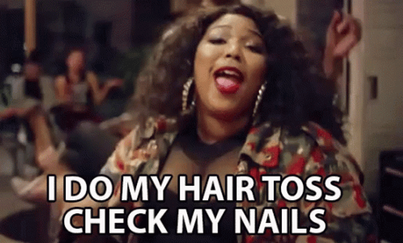 Lizzo I Do My Hair Toss And Nails GIF