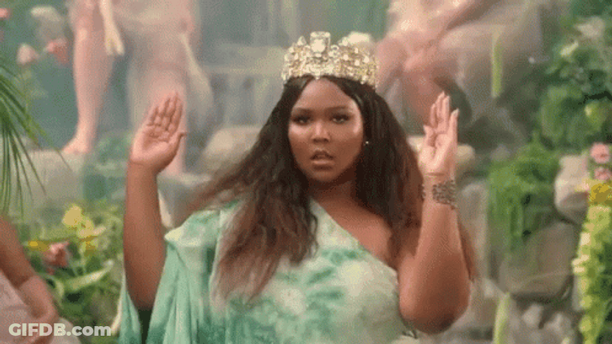 Lizzo Music Video Crown GIF