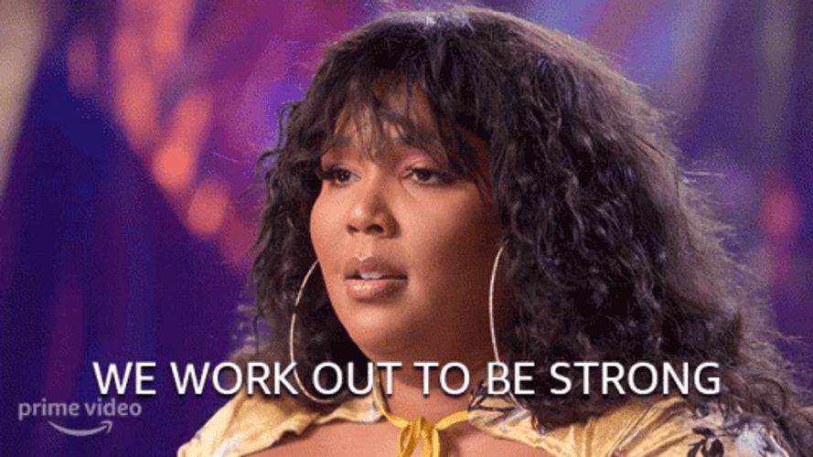 Lizzo We Work Out To Be Strong GIF
