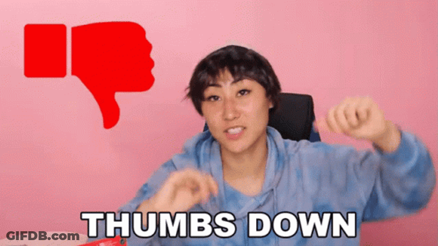 Lizzy Capri Thumbs Down GIF