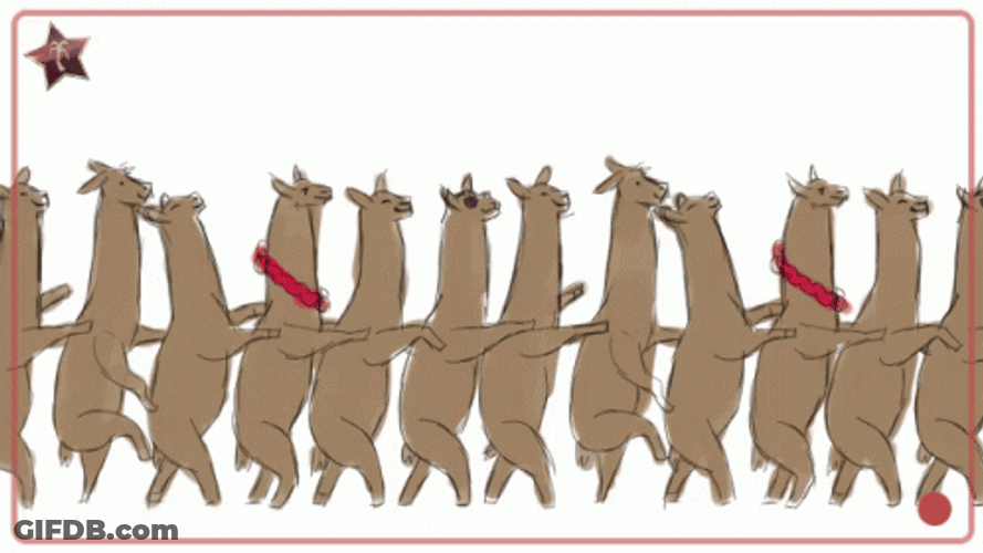 Llama Dancing Conga GIF
