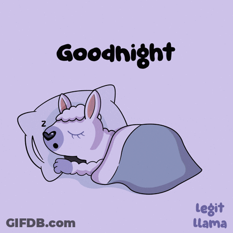 Llama Sleeping Under Blanket Goodnight GIF
