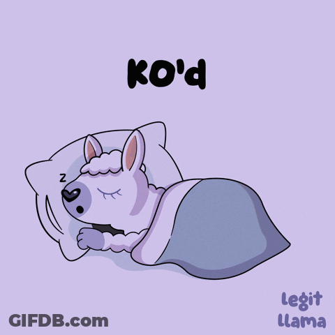 Llama Sleeping Under Blanket KO'd GIF