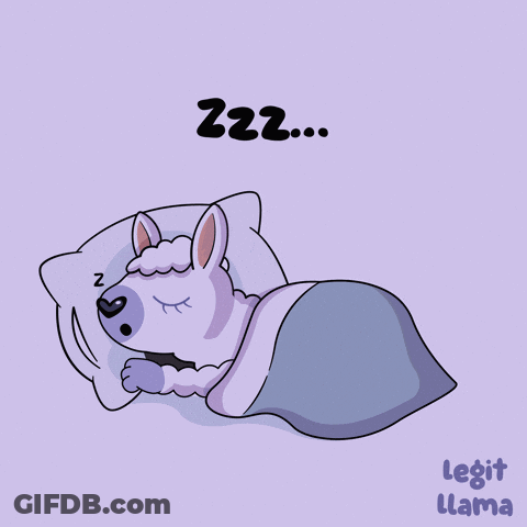 Llama Sleeping Under Blanket With Zzz GIF