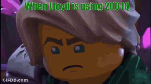 Lloyd Using 200 IQ On Purple And Green GIF