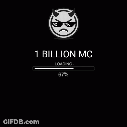 Loading Bar For 1 Billion MC With Devil Face GIF