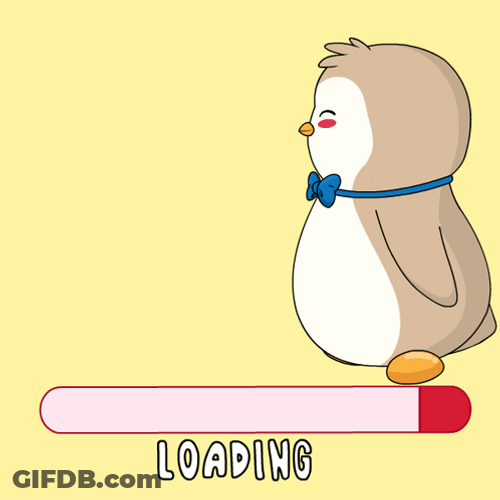 Loading Bar Penguin Walking GIF