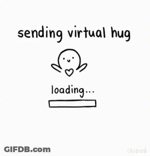 Loading Bar Sending Virtual Hug GIF