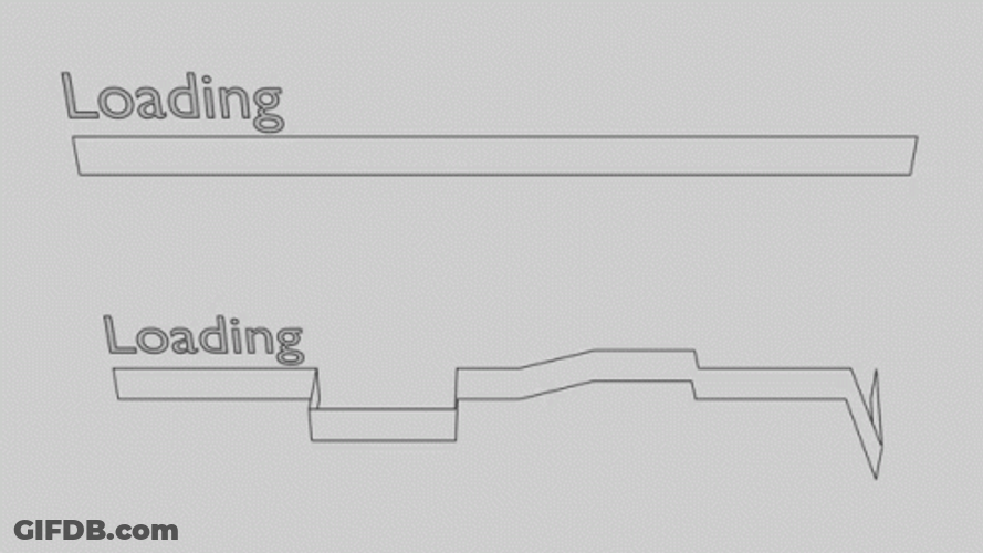 Loading Bar Straight And Crooked GIF