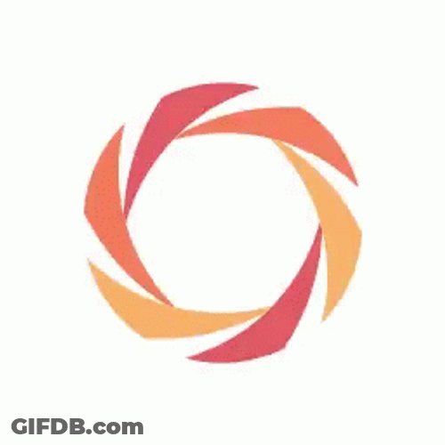 Loading Circle Magenta And Orange Wedges GIF