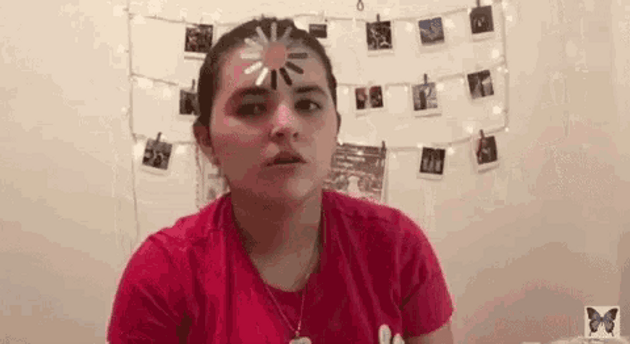 Loading Thinking Woman GIF