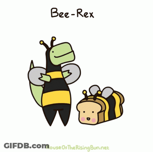Loaf Bee And Dino Bee Meme GIF