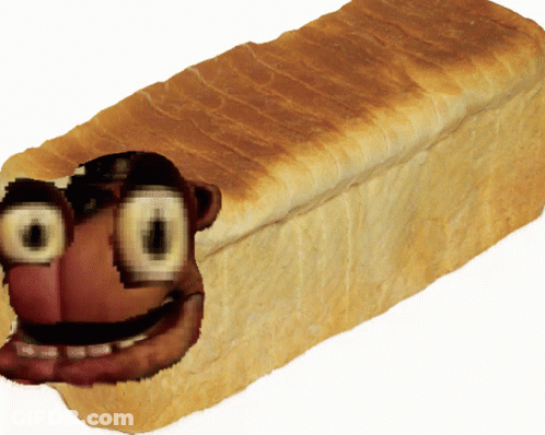 Loaf Of Bread With Face GIF