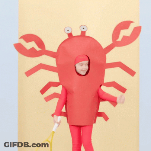 Lobster Dancing Kid Costume GIF