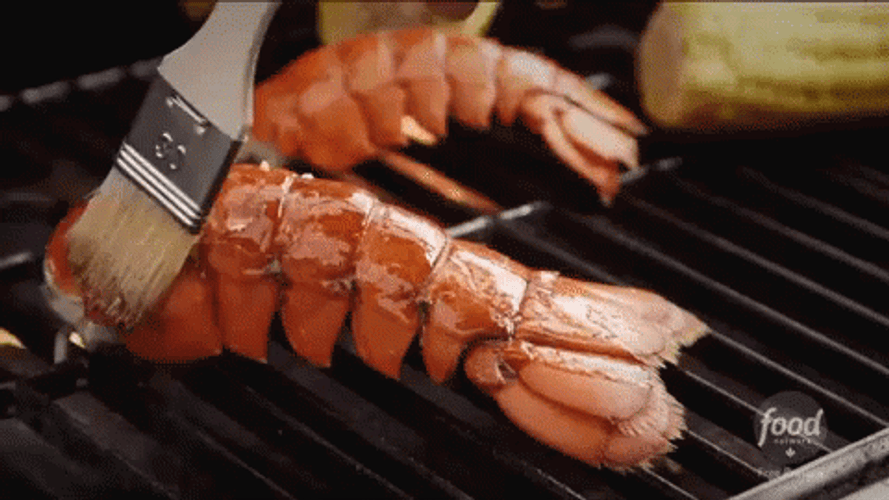 Lobster Grill Oil Brush Food GIF