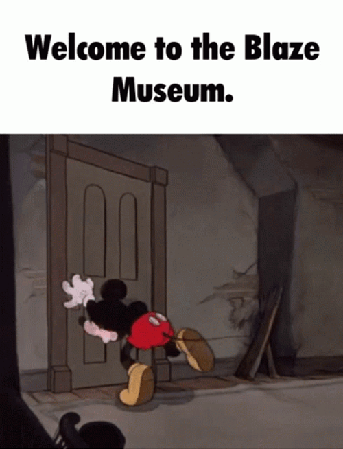 Locked Mickey Mouse Inside Museum GIF