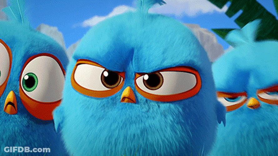 Loco Blue Angry Birds GIF