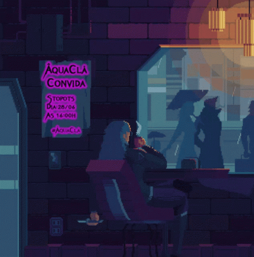 Lofi Cafe Girl Chilling GIF