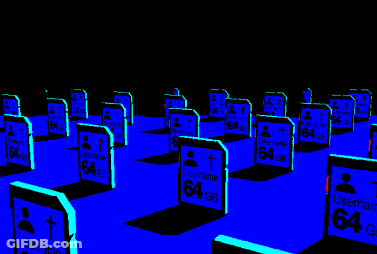 Lofi Digital Memory Card Cemetery GIF