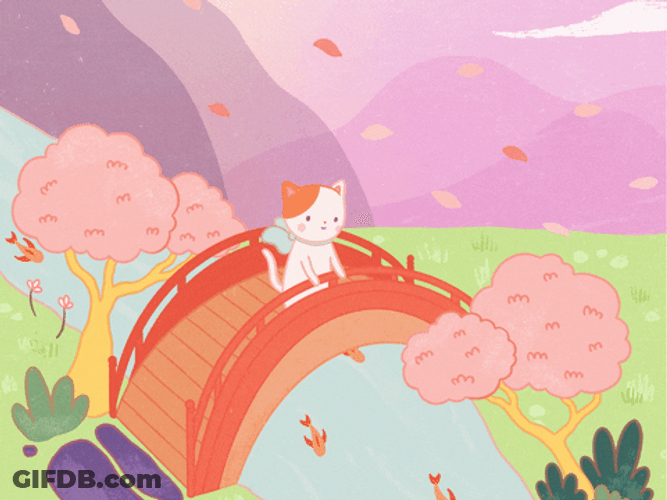 Lofi Girl Cat In The Bridge GIF