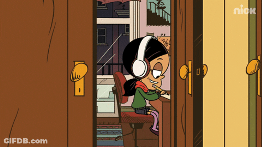 Lofi Listening To Music Girl Studying GIF