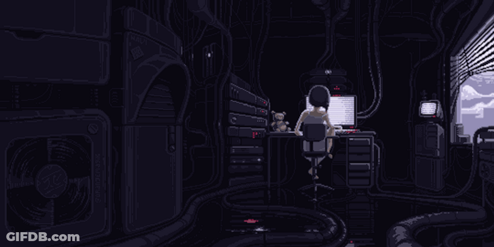 Lofi Night Dark Room Girl GIF