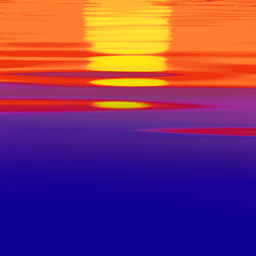 Lofi Sunset Beach Waves GIF
