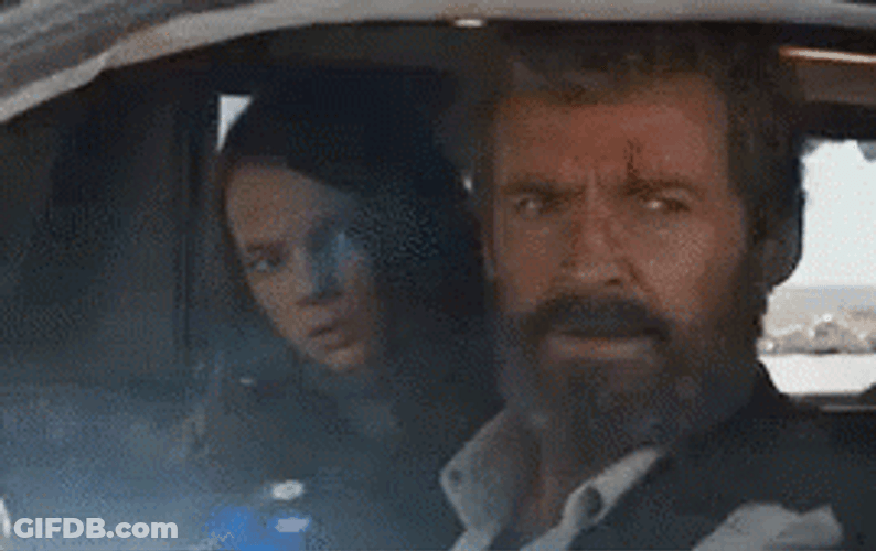 Logan Hugh Jackman Staring GIF